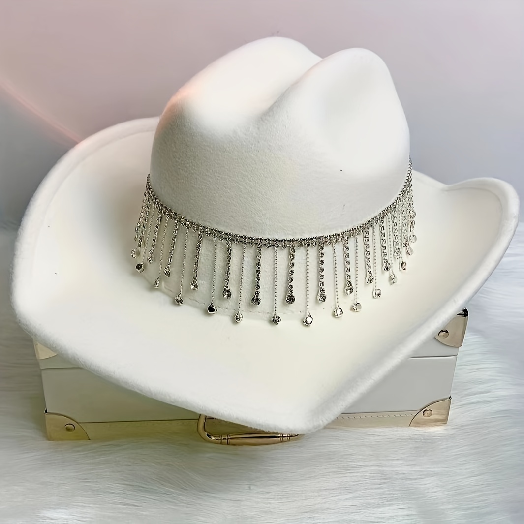 Sombrero negro vaquero occidental para mujer, el sombrero vaquero de lujo  con ala grande -  México