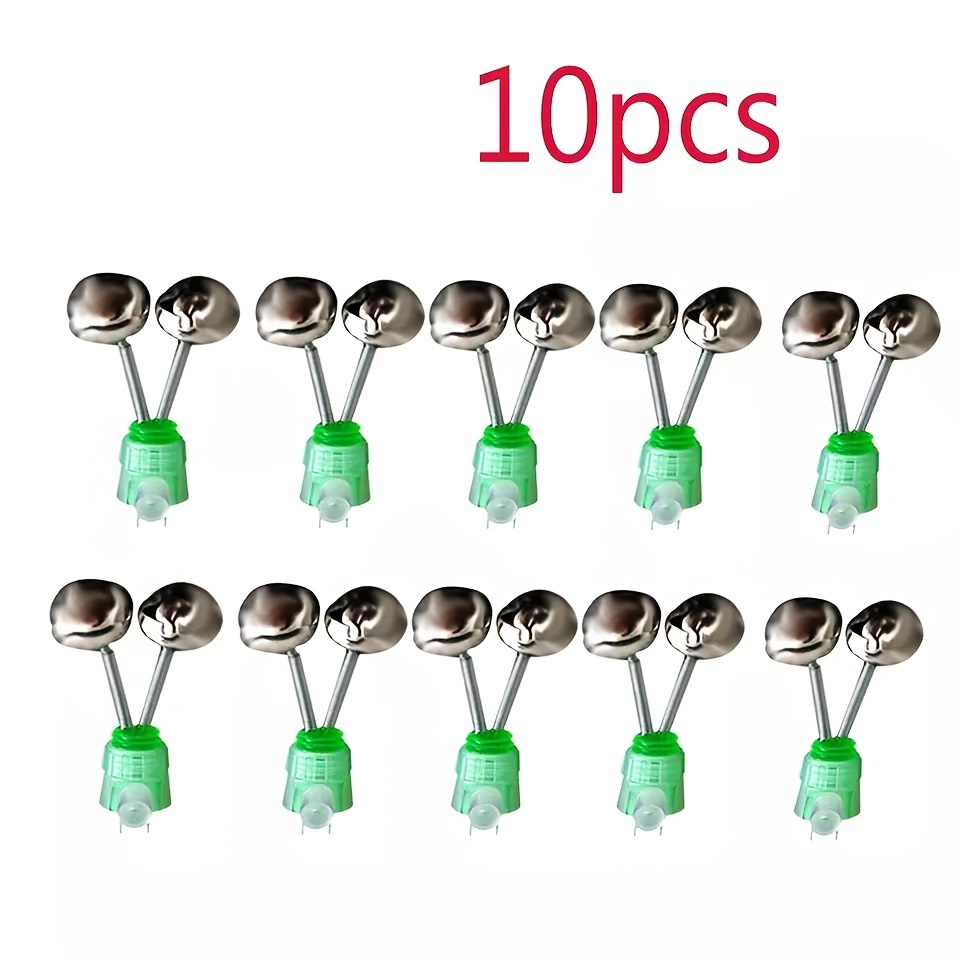 10pcs/set Double Spiral Fishing Bells - Easy-to-Use Rod Tip Clips for Night  Carp Fishing