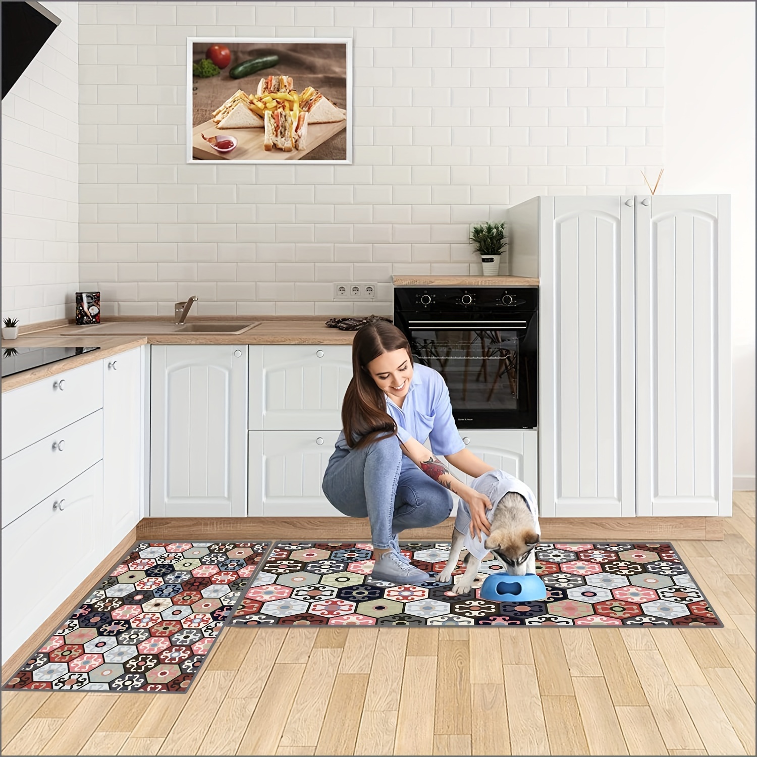 Vintage Geometric Printed Kitchen Rugs - Absorbent, Non-slip, Stain  Resistant, Waterproof, Long Strip Floor Mat - Comfortable Standing Mats For  Living Room, Bedroom, Bathroom, Kitchen, Sink, Laundry, Office - Home Decor  - Temu