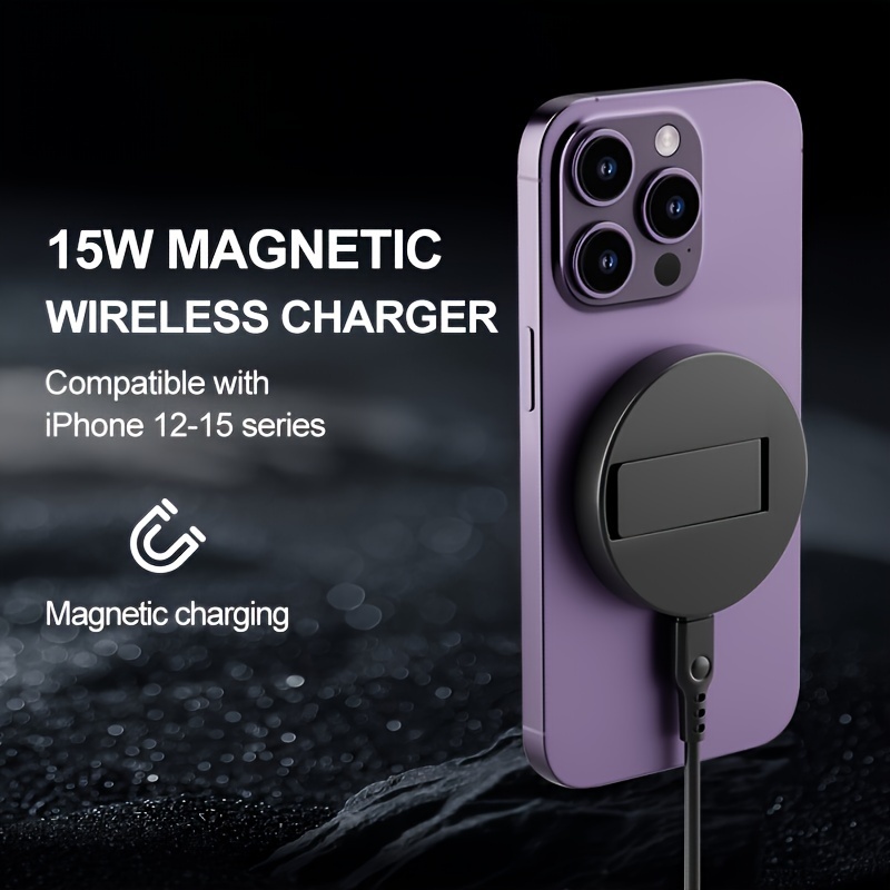 Chargeur induction compatible magsafe pour iPhone 15-15 PLUS-15