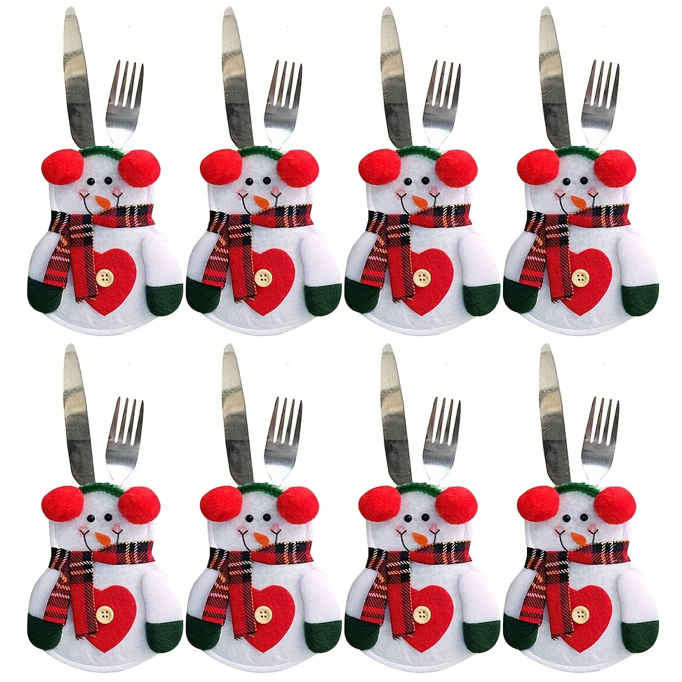 3pcs Gnomos Porta Cubiertos Bolsillos Cubiertos Navidad - Temu Chile