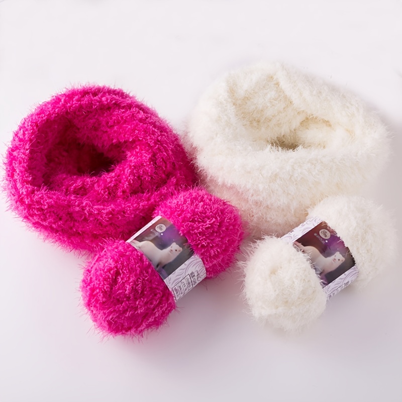 Polyester Plush Yarn Crochet Knitting Yarn For Hand - Temu
