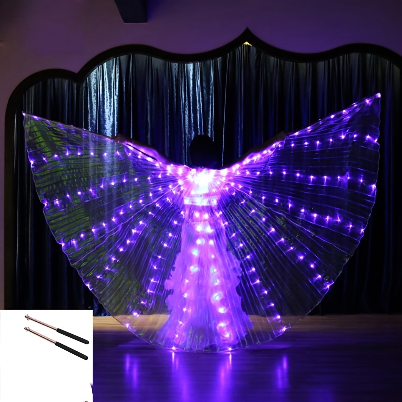 LED Isis Wings Belly Dance Accessory Costume Set for Adults