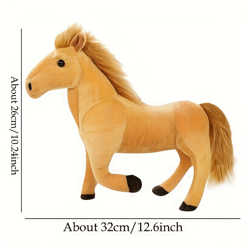 28-70cm 4 styles simulation cheval peluche jouet farci réaliste poupées  animaux enfants anniversaire cadeau décoration de maison