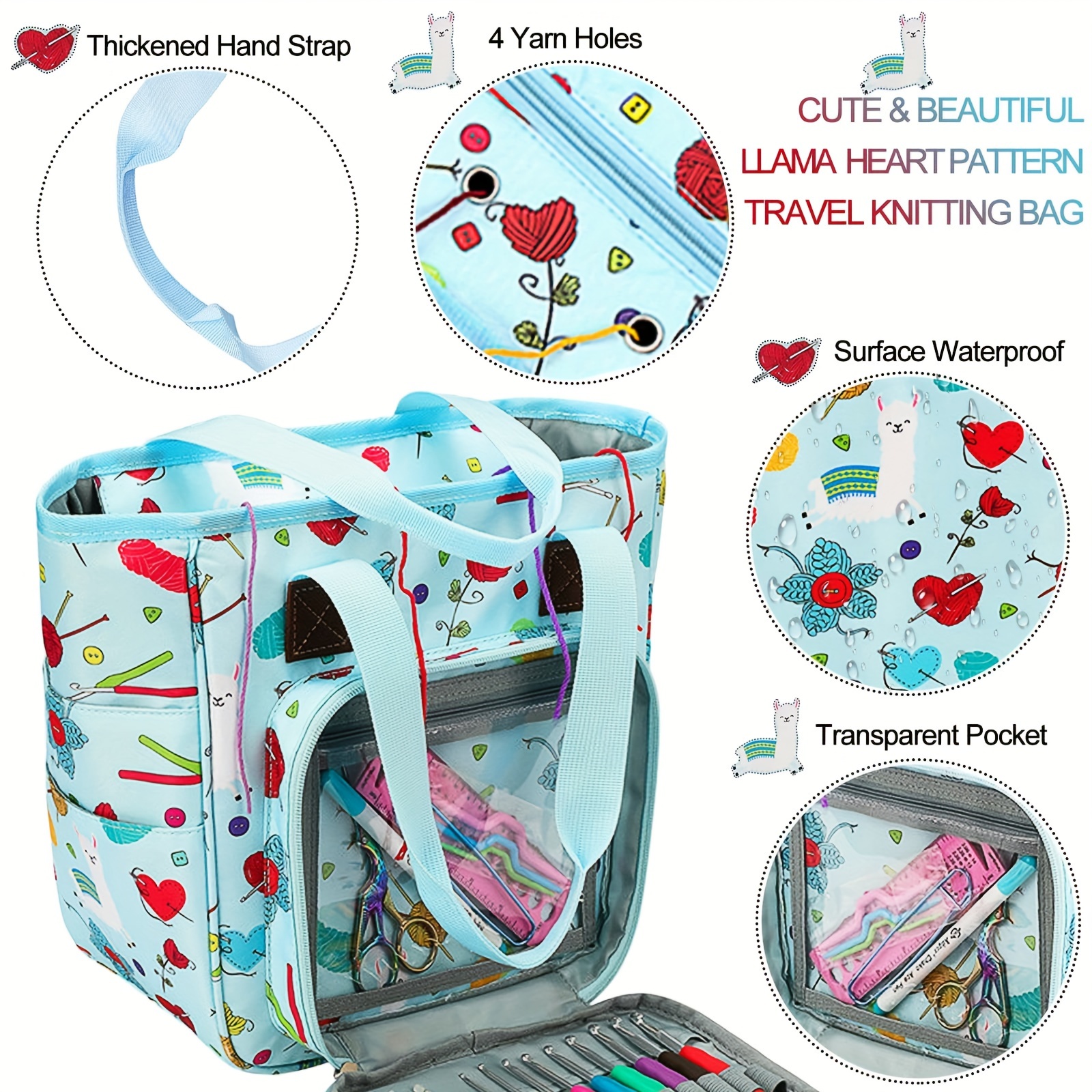 1pc knitting bag yarn storage bag portable knitting yarn Temu