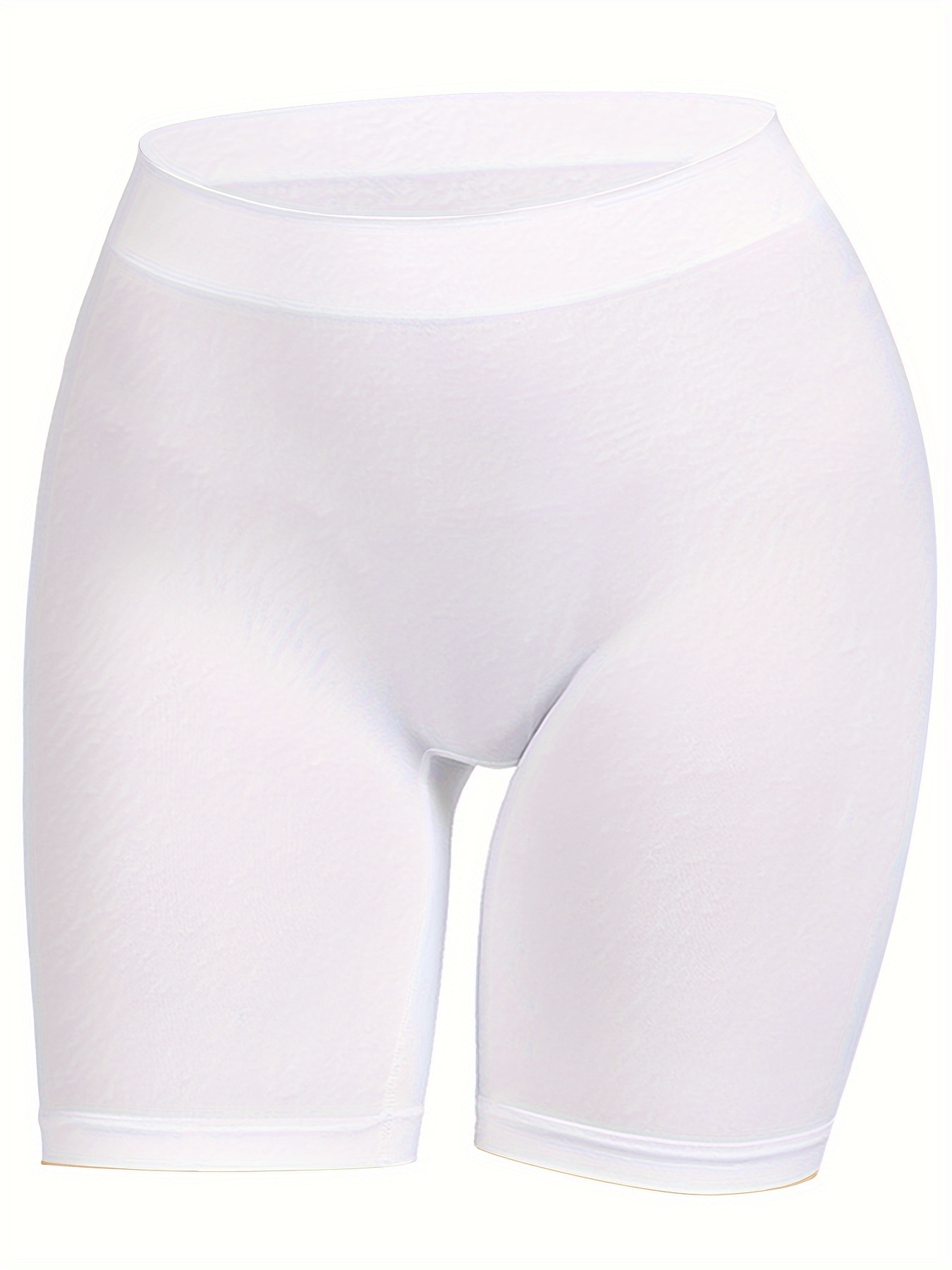 Plus Size Sexy Shapewear Bottoms, Women's Plus Solid Seamless Tummy Control Shapewear Shorts