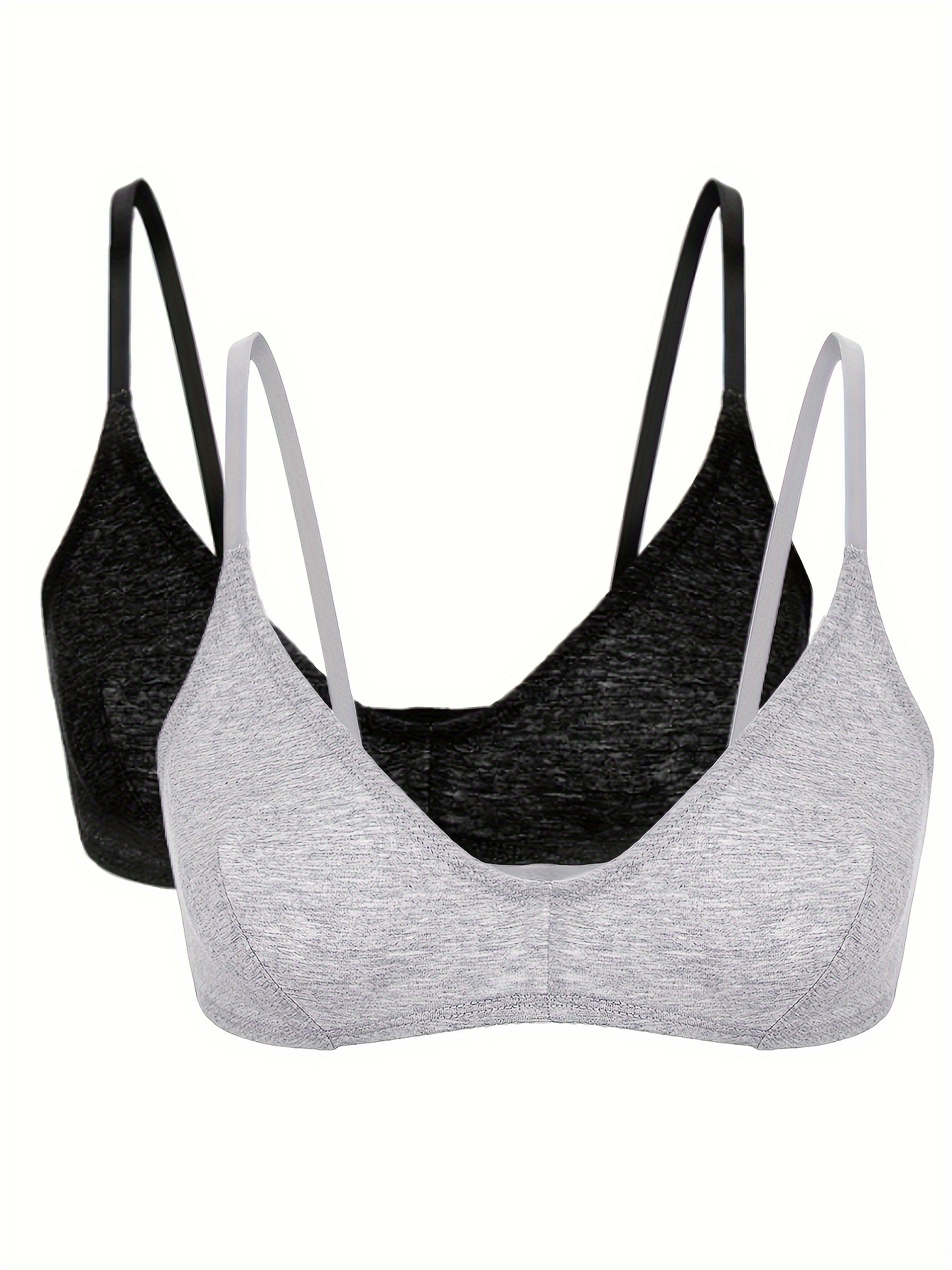 Triangle Cups Padless Bras Breathable Comfy Elastic - Temu United