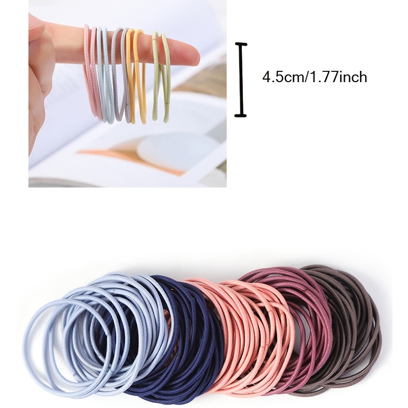 Solid Color High Elastic Small Rubber Band Hair Ring Fashion - Temu  Australia