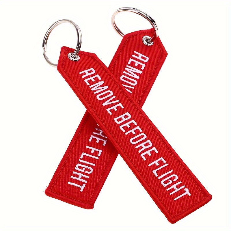 5pcs Remove Before Flight Keyring Key Ring Pendant for Luggage,Temu