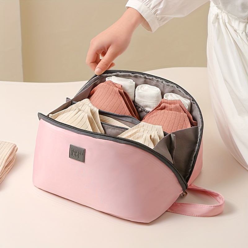 Bra Panty Storage Bag Organizer Portable Zipper Underwear - Temu