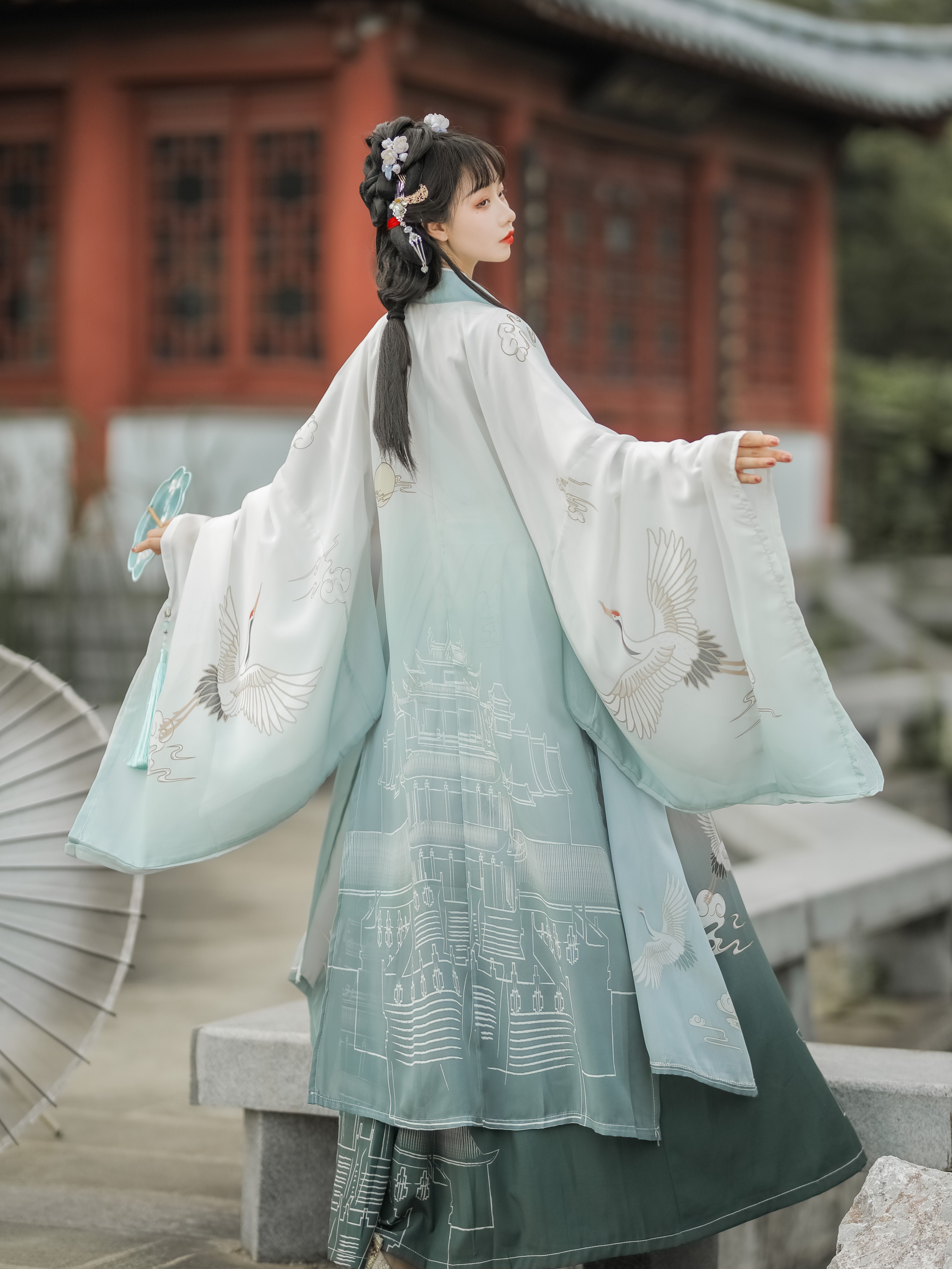 Ombre Print Hanfu Set Jin Dynasty Style Traditional Chinese - Temu ...