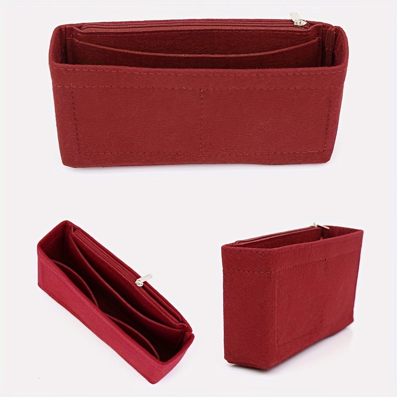 Minimalist Felt Storage Pouch, Solid Color Insert Bag For Shoulder Bag &  Backpack, Travel Bag With Multi Pockets - Temu