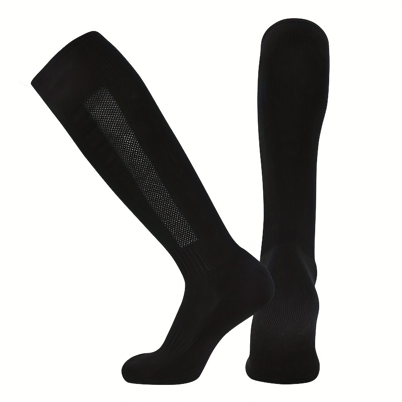 1 Pair Of Kids Baseball Socks Solid Comfy Breathable Knee High