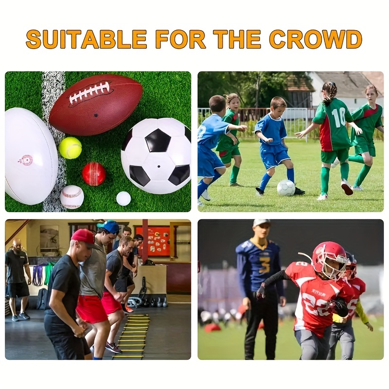 Football Agility Ladder Set with Resistance Umbrella, Cones, Stakes