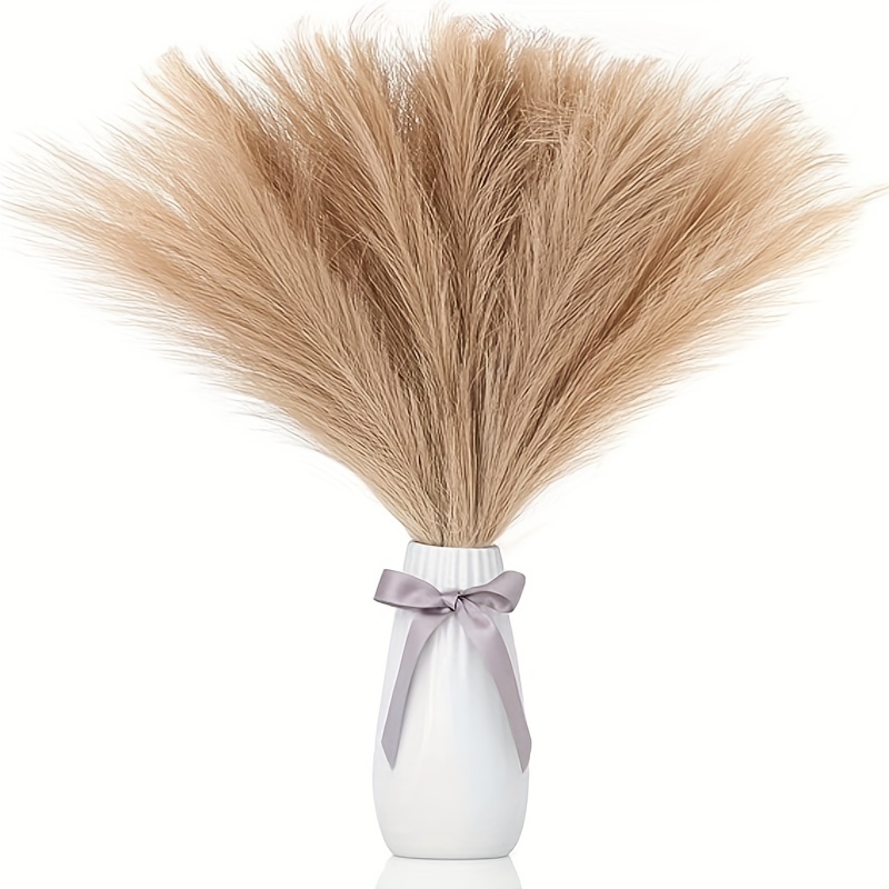 Faux Pampas Grass Large Tall Fluffy Artificial Fake Flower - Temu