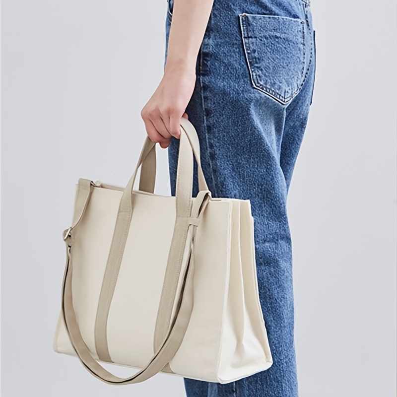 Canvas Tote Bag - Large With Compartments