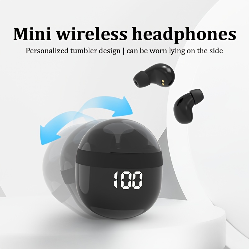 Invisible Headphones 5.3 Wireless In ear Earphones Mic Noise Temu