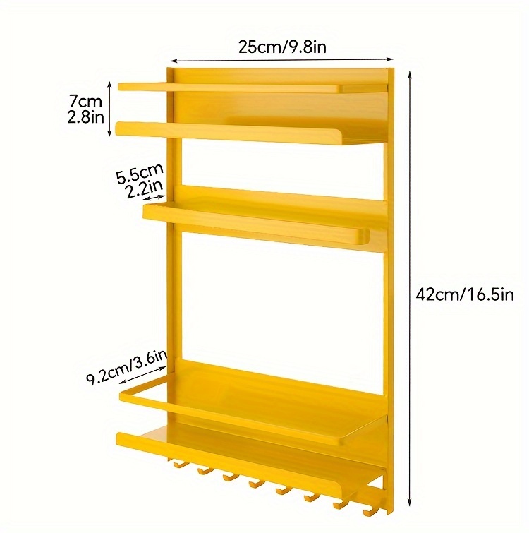 Étagère magnétique à épices pour réfrigérateur, étagère latérale