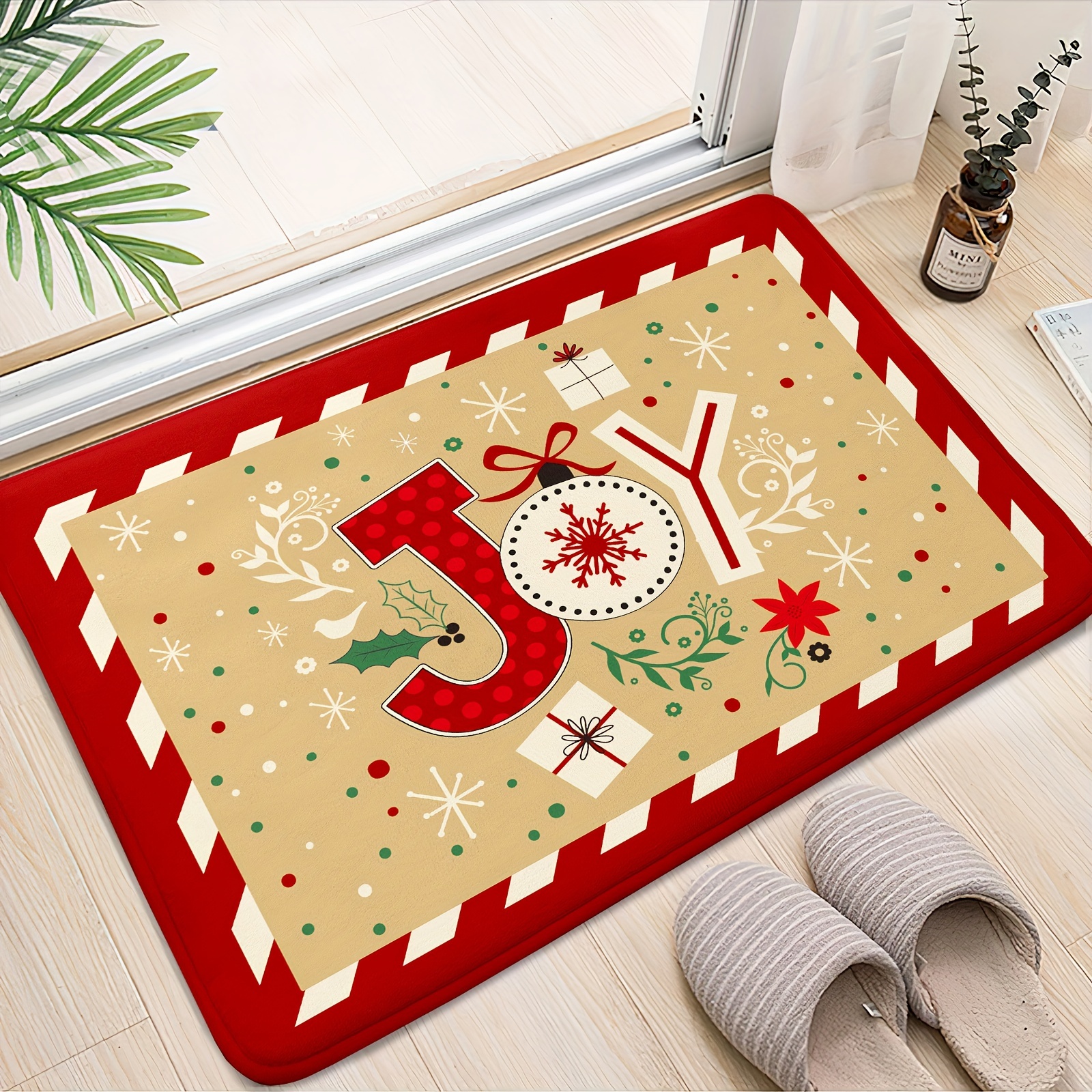 Buy: Winter Joy Snowman Doormat Winter Christmas Art