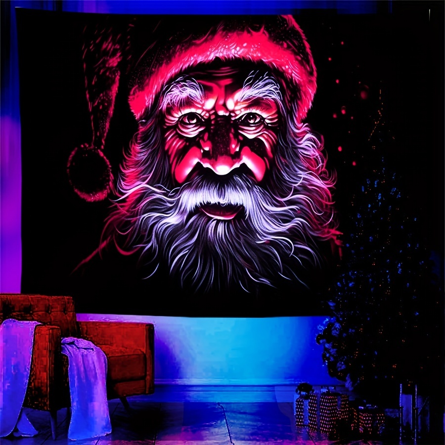 Christmas Fluorescent Tapestry Colorful Aesthetic Polyster - Temu