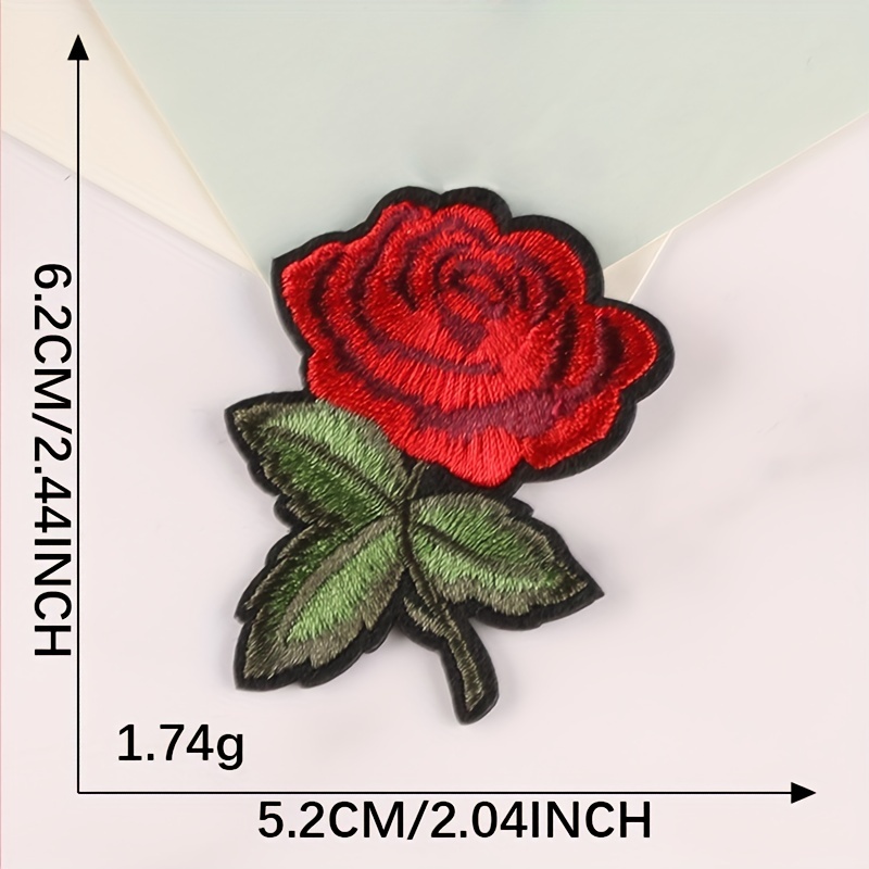 Black Rose Ironing Or Sewing Patches For Clothing Backpack - Temu