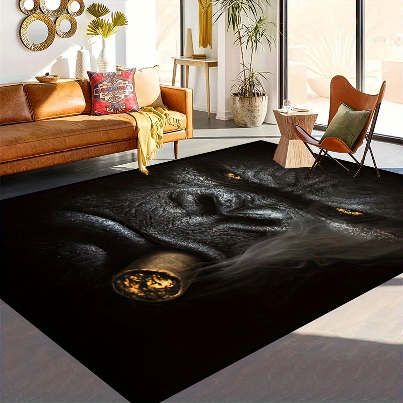 1pc of chimpanzee themed non slip rug   machine washable and waterproof suitable for living rooms bedrooms nurseries outdoor patios and garden areas   home and room decoration details 2