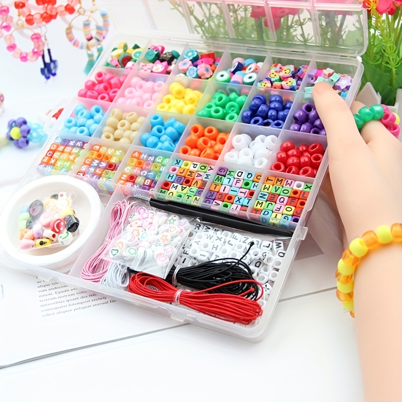 Beaded Gift Box Beads Set Acrylic Letter Beads Clay Beads - Temu