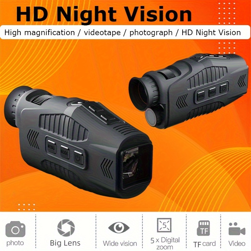 Gafas de visión nocturna, R7 monoculares de visión nocturna digital para  100% oscuridad, alcance de visión nocturna infrarrojo 1080p Full HD Guardar
