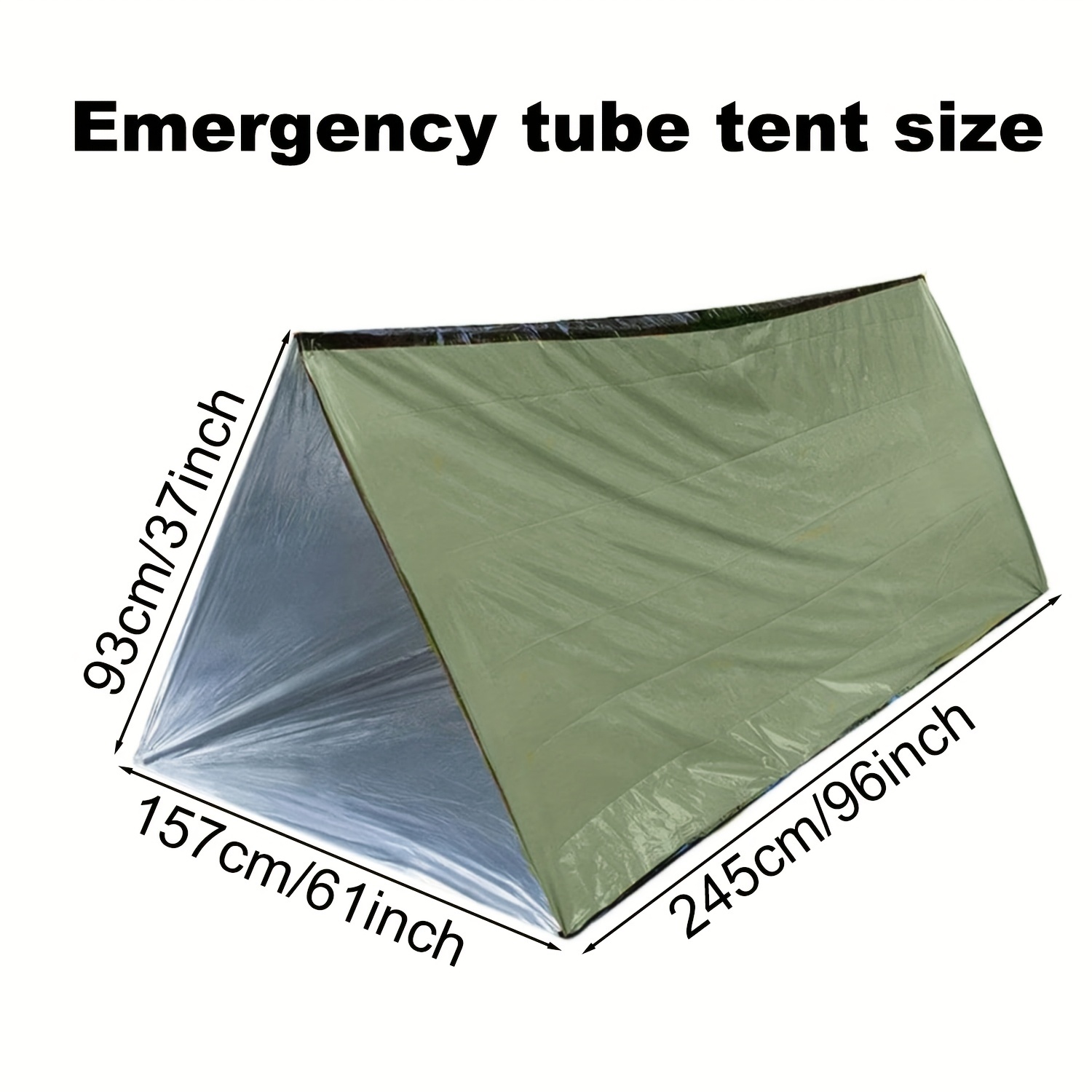 1pc Tente De Survie D'urgence Tente De Tube Coupe vent - Temu France