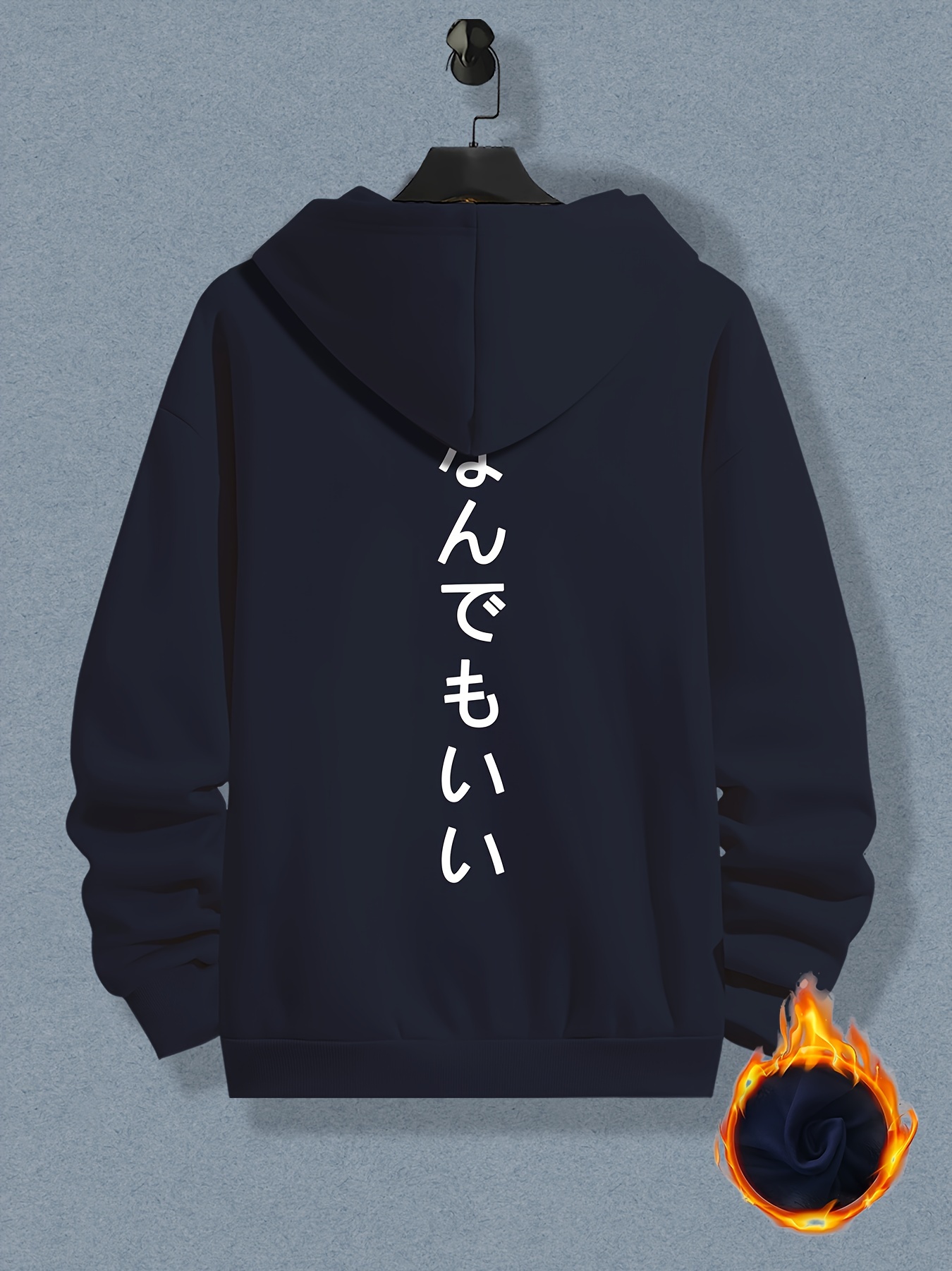 sudadera capucha forro polar hombre estampado Temu