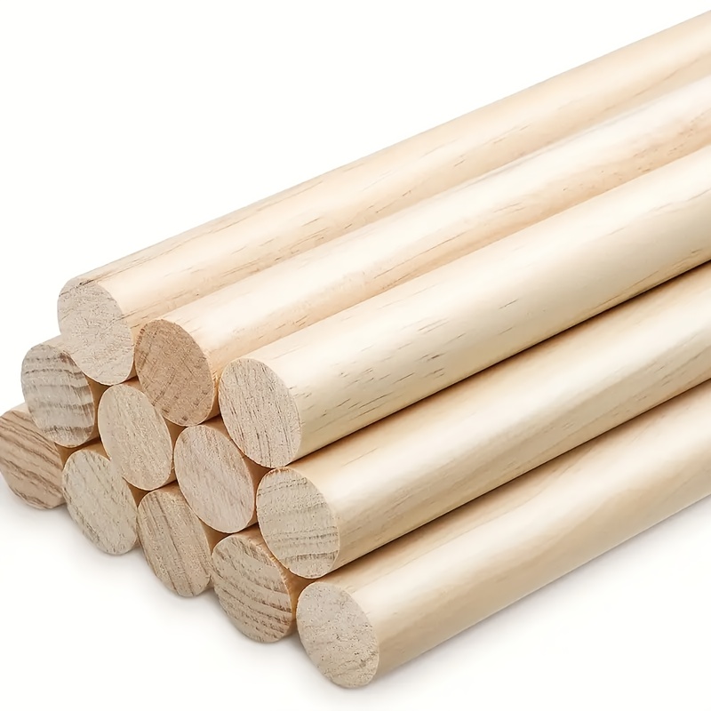 Bâtons en bois Tige de cheville Carré Balsa Bloc de bâton en bois pour  l'artisanat de modélisme - Bois, 30 pièces 100mm
