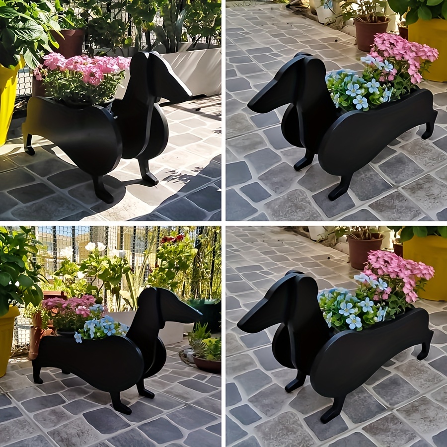 

1pc, Add Some Lovely Flair To Your Garden With This Adorable Dachshund-shaped Planter, Creative Pots, Super Beautiful Flower Pot, Indoor Outdoor Home Decor Garden Patio
