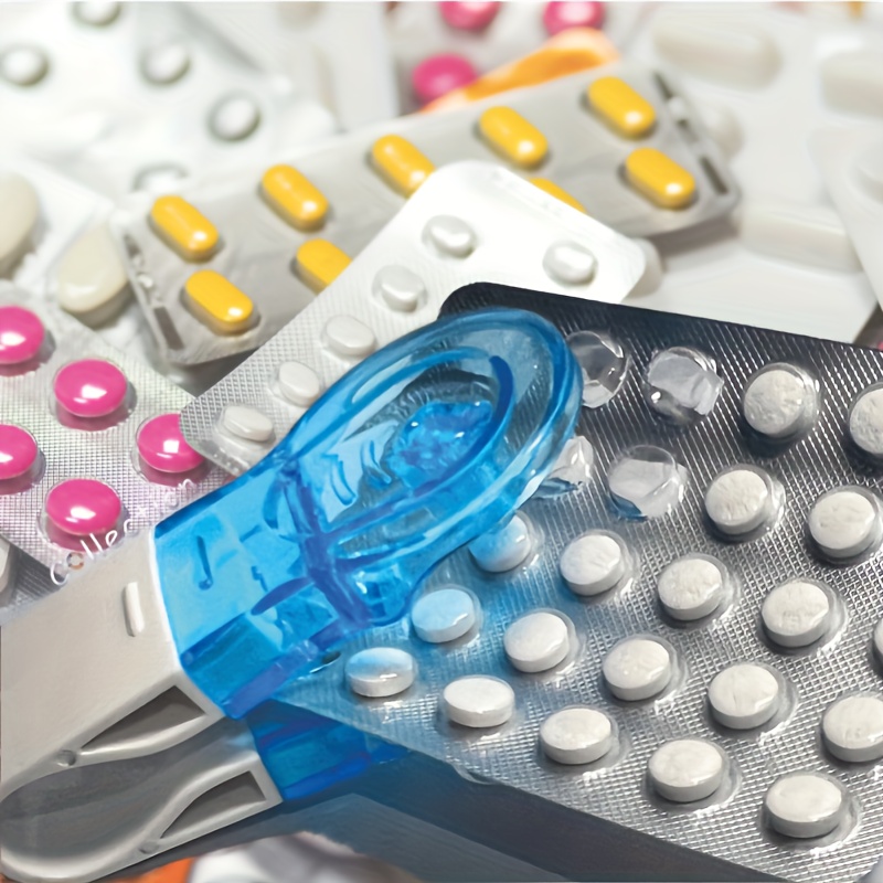 1 Extractor de pastillas portátil, caja de almacenamiento de medicamentos,  adecuado para el cuidado personal
