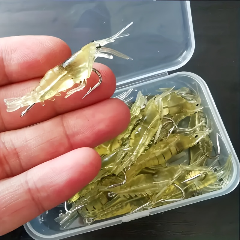 10pcs 4cm Bait Shrimp Simulation Grass Shrimp Environment Friendly
