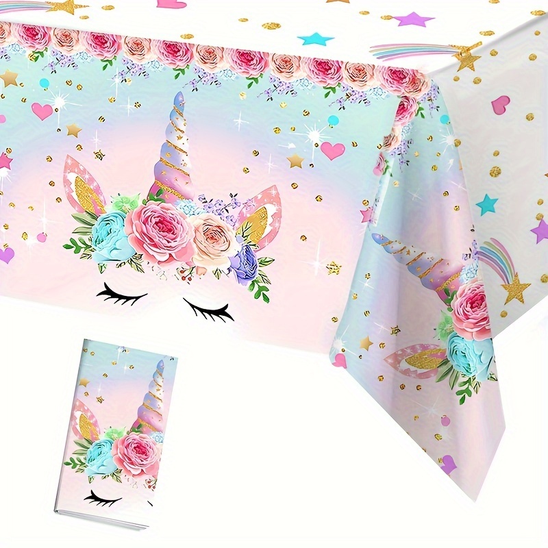 Color Unicorn Birthday Decorations Party Supplies Set - Temu
