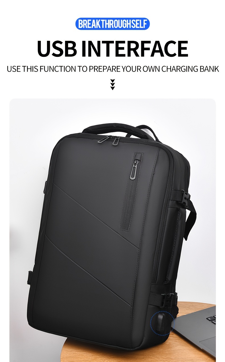 Mochila de viaje multifuncional para aventuras al aire libre, bolso de mano, mochila de senderismo, equipaje con múltiples bolsillos, gran capacidad, diseño simple y elegante, ideal para viajes de negocios o transporte diario