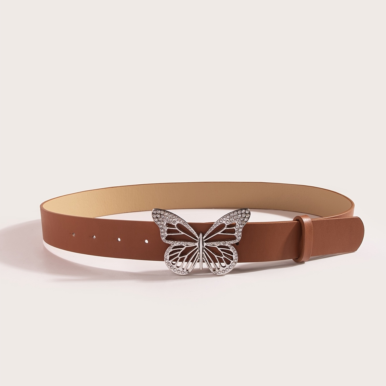 Women Belts Fashion Soft Leather Belts With Butterfly Buckle