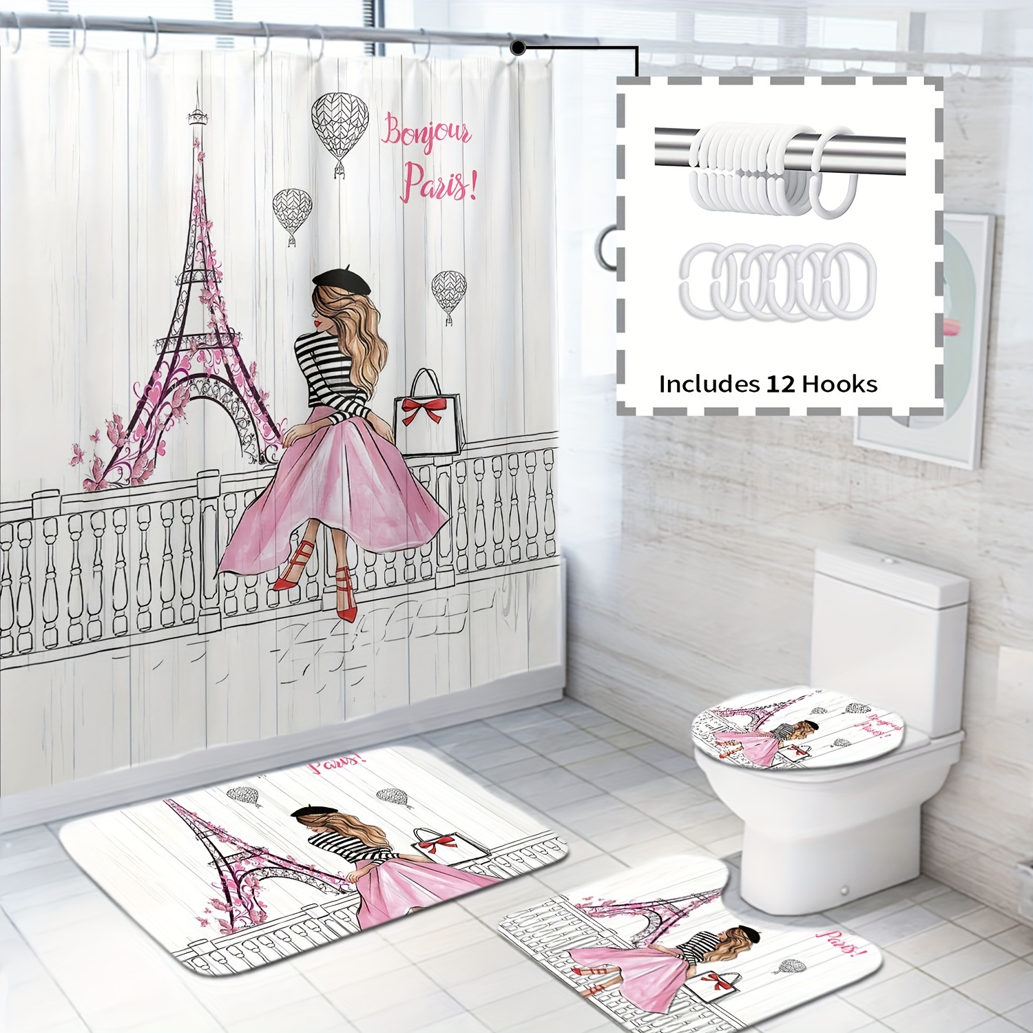 Paris Bathroom Decor Temu