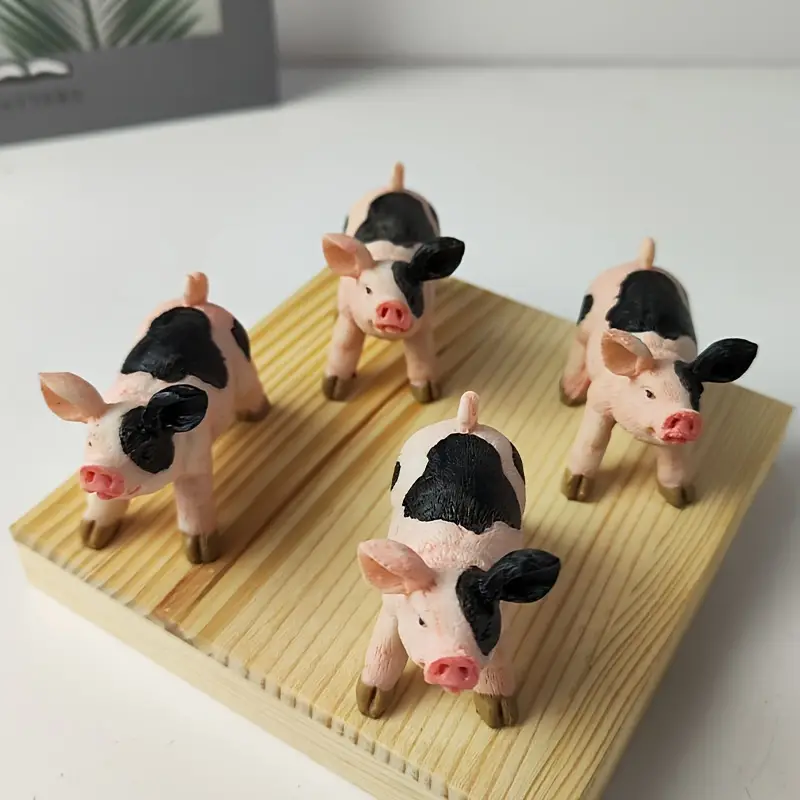 Miniature Resin Crafts Cute Pig Figurines Micro Landscape - Temu