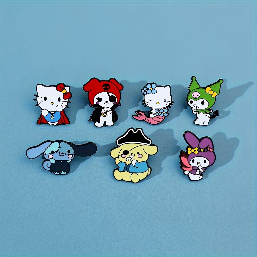 Brooch Set Cute Hello Kitty Kuromi Enamel Pin Wallet - Temu United Kingdom