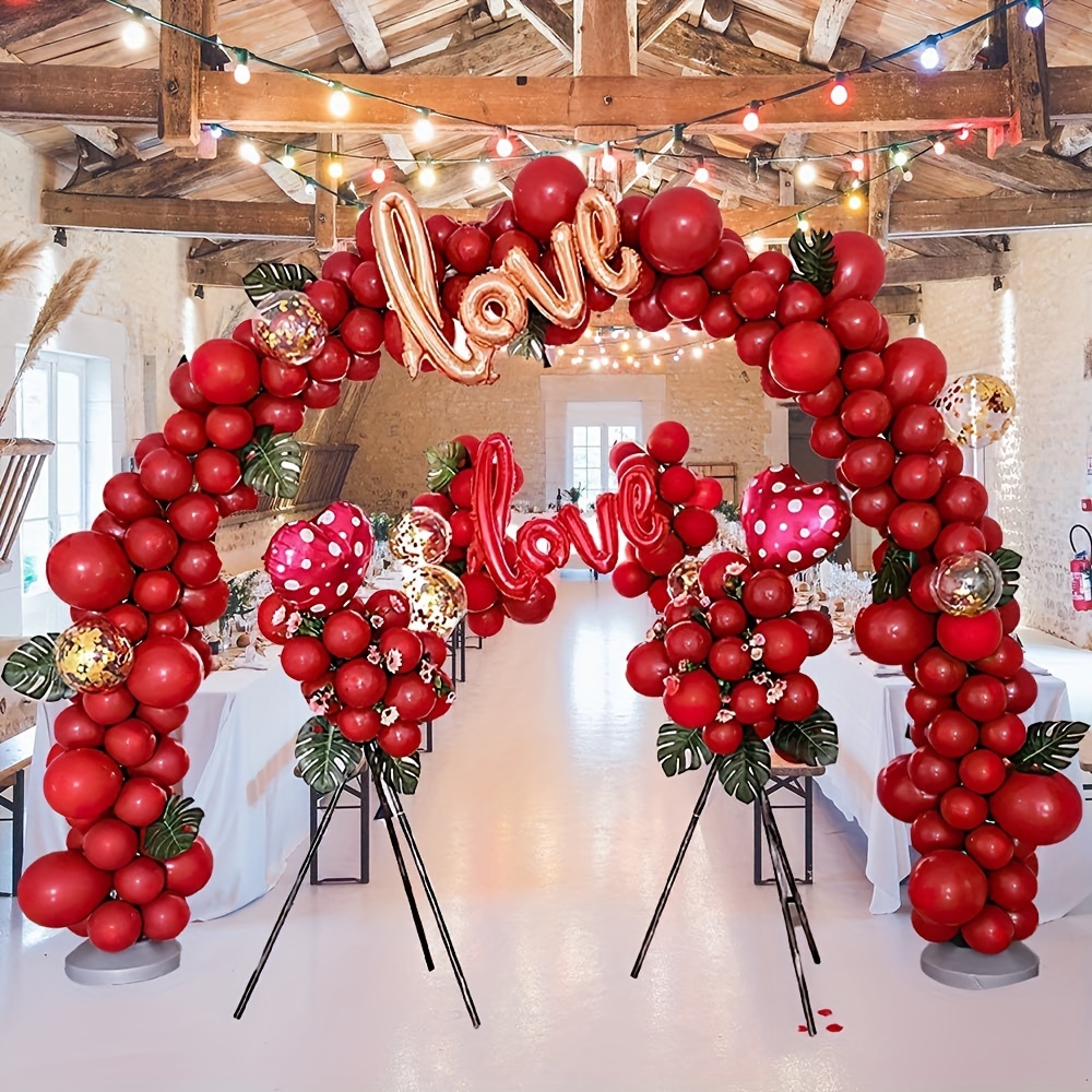 DIY Red Black Balloons Garland Arch Kit-Red,Black,Chrome Gold Balloons for  Baby Shower,Circus Birthday Party,Wedding,Poker,Casino Theme Party