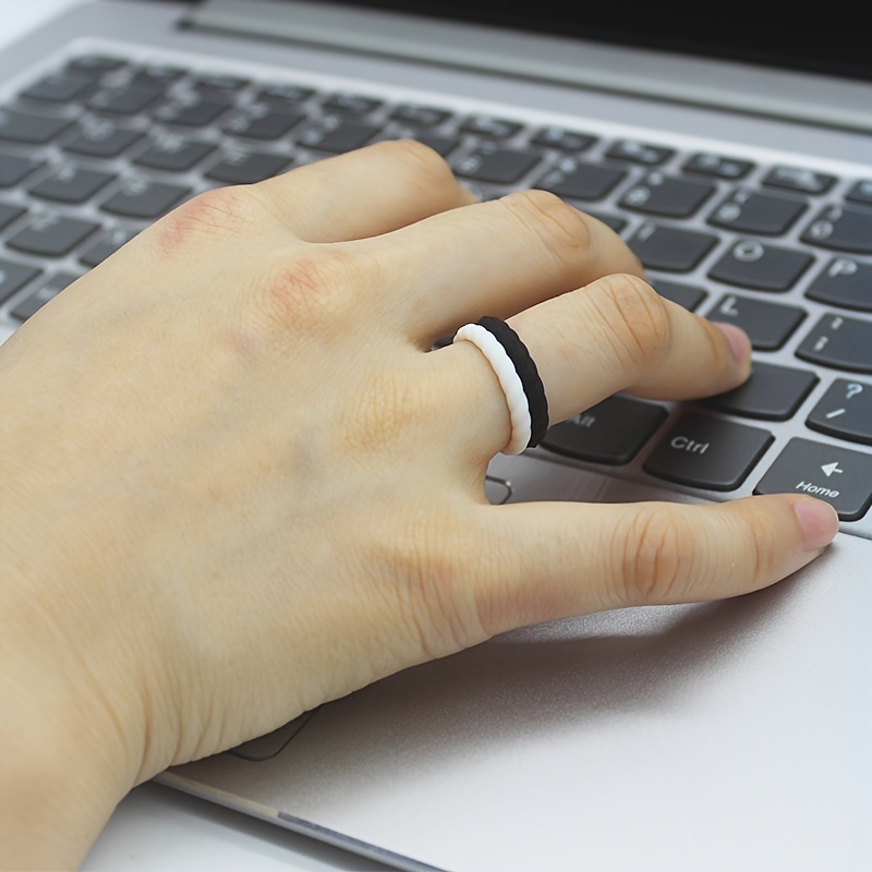 7pc Silicon Sporty Stacking Rings for Daily Outfits