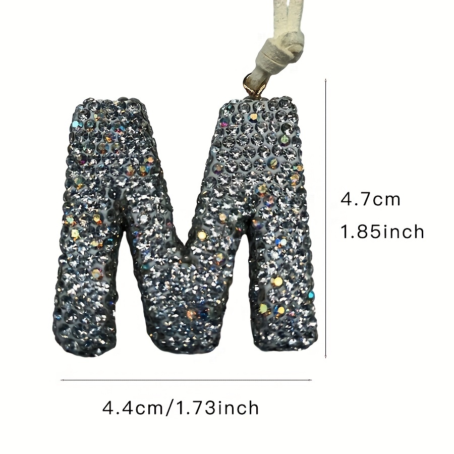 2023 New Car Rhinestone Pendants Letter Pendants Car - Temu