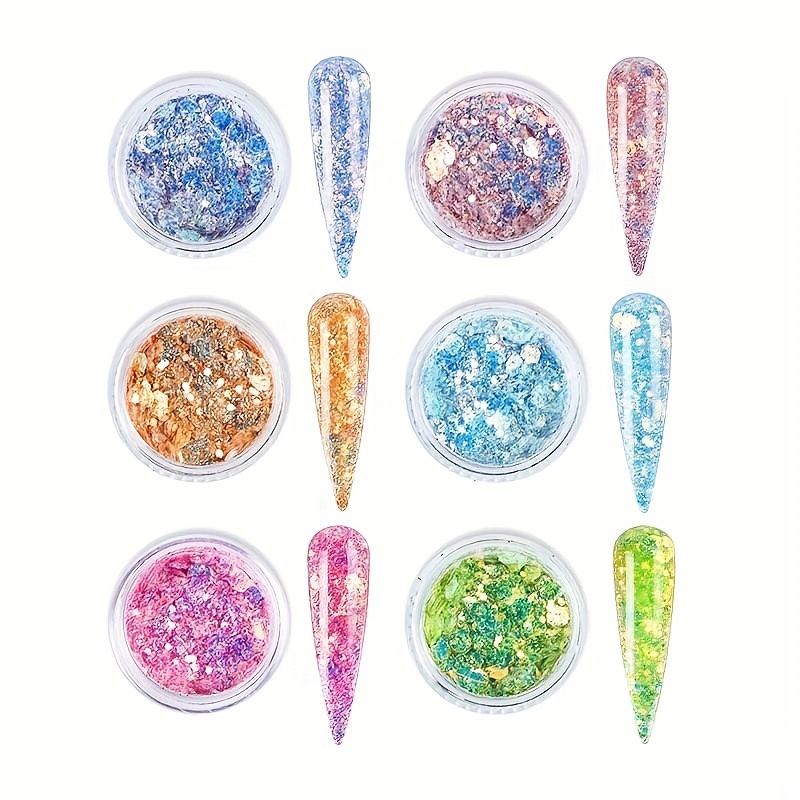 Holographic Glitter for Nails - Fine Glitter Powder for Nail Designs,  Acrylic Nails, and Nail Art - Sparkling Confetti for Nail Decorations