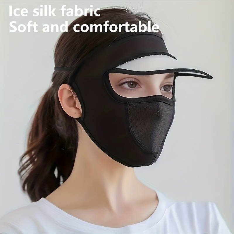 Stay Protected In Style: Sunscreen Mask Brim Ice Silk Fabric