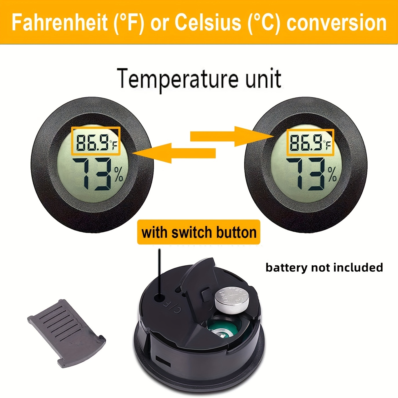 Mini Hygrometer Thermometer Digital Lcd Display Indoor/outdoor