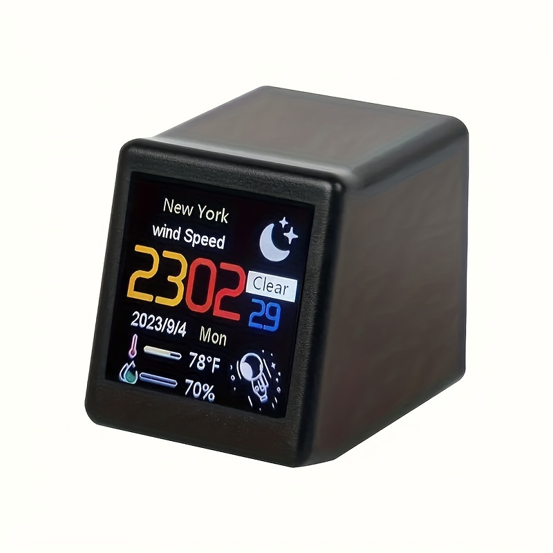 Customized Color Screen Temperature Hygrometer, Optical Control Room  Thermometer, Usb Alarm, Hygrometer, Electronic Clock With Usb Data Cable  (without Battery) - Temu Belgium