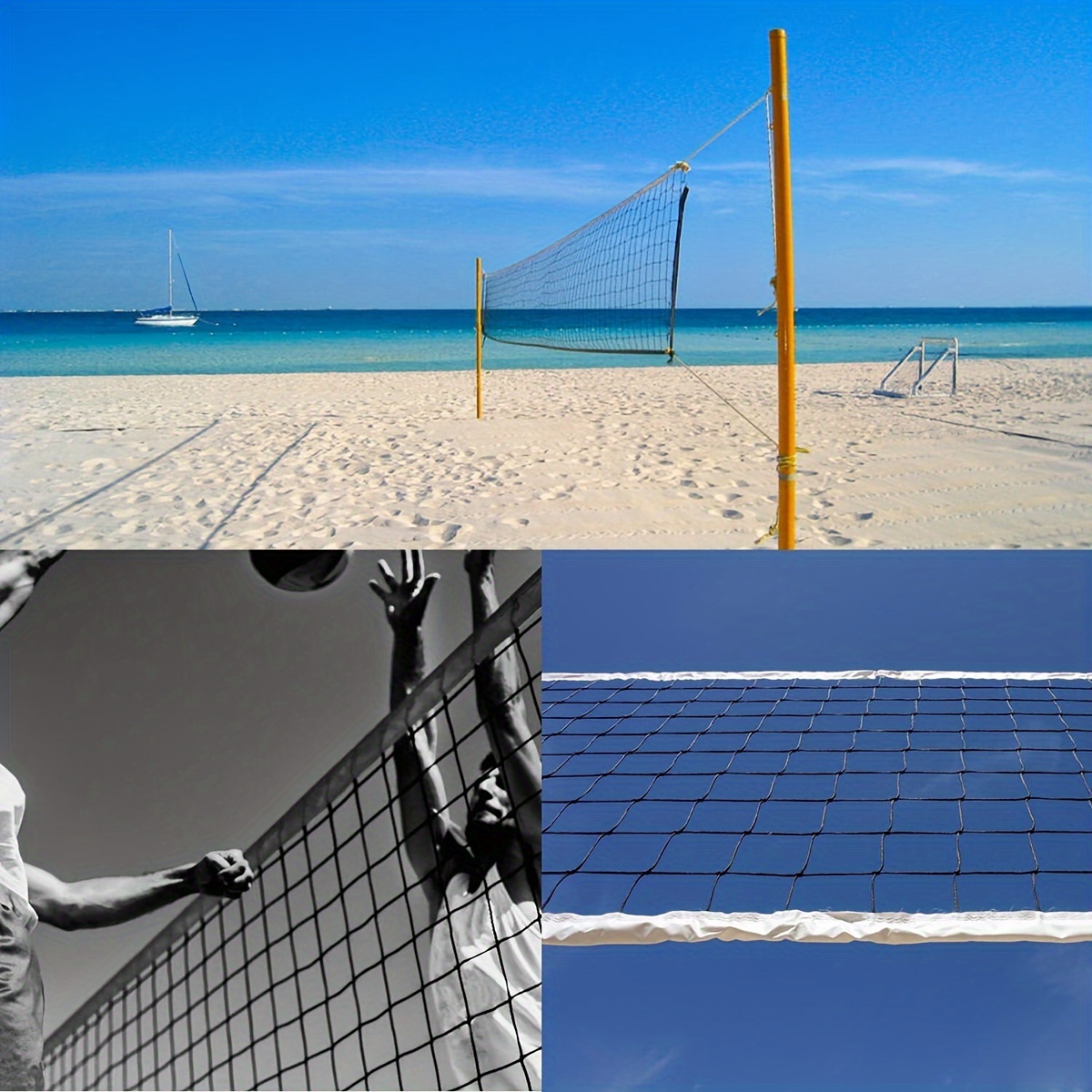 Red de voleibol para exteriores, red de voleibol resistente para patio  trasero, red profesional de 32 x 3 pies con cintas laterales reforzadas  para