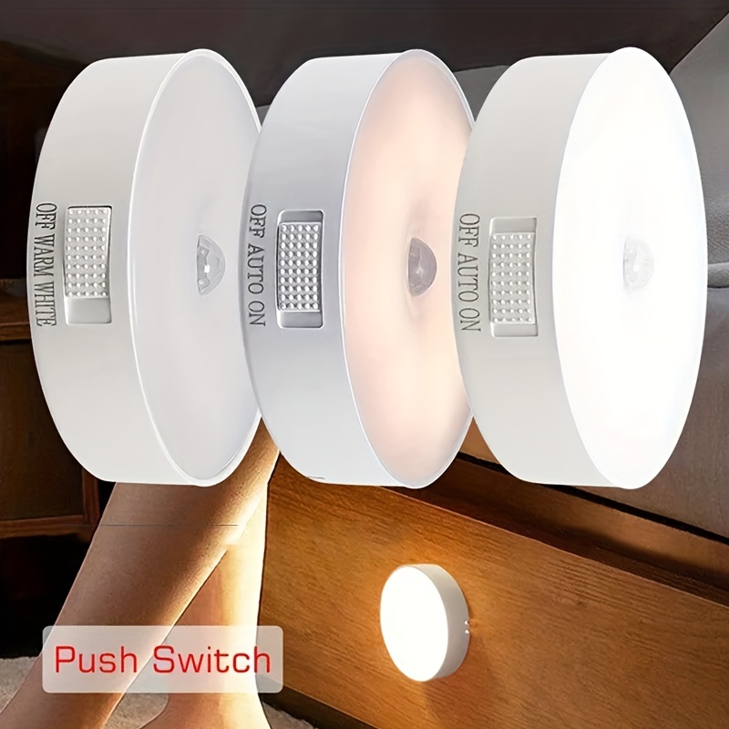 Luz Nocturna LED con Sensor de movimiento, lámpara nocturna portátil  regulable, recargable por USB, activada por movimiento, para habitación de  niños, dormitorio y pasillo - AliExpress