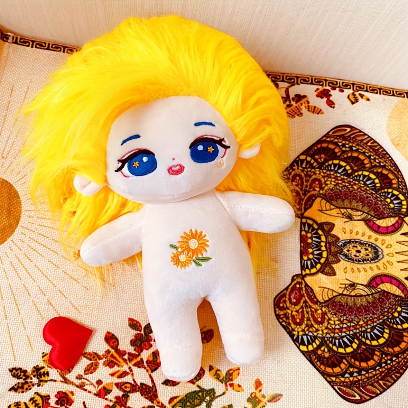 Multicolored Hair Plush Cartoon Doll - Birthday Gift
